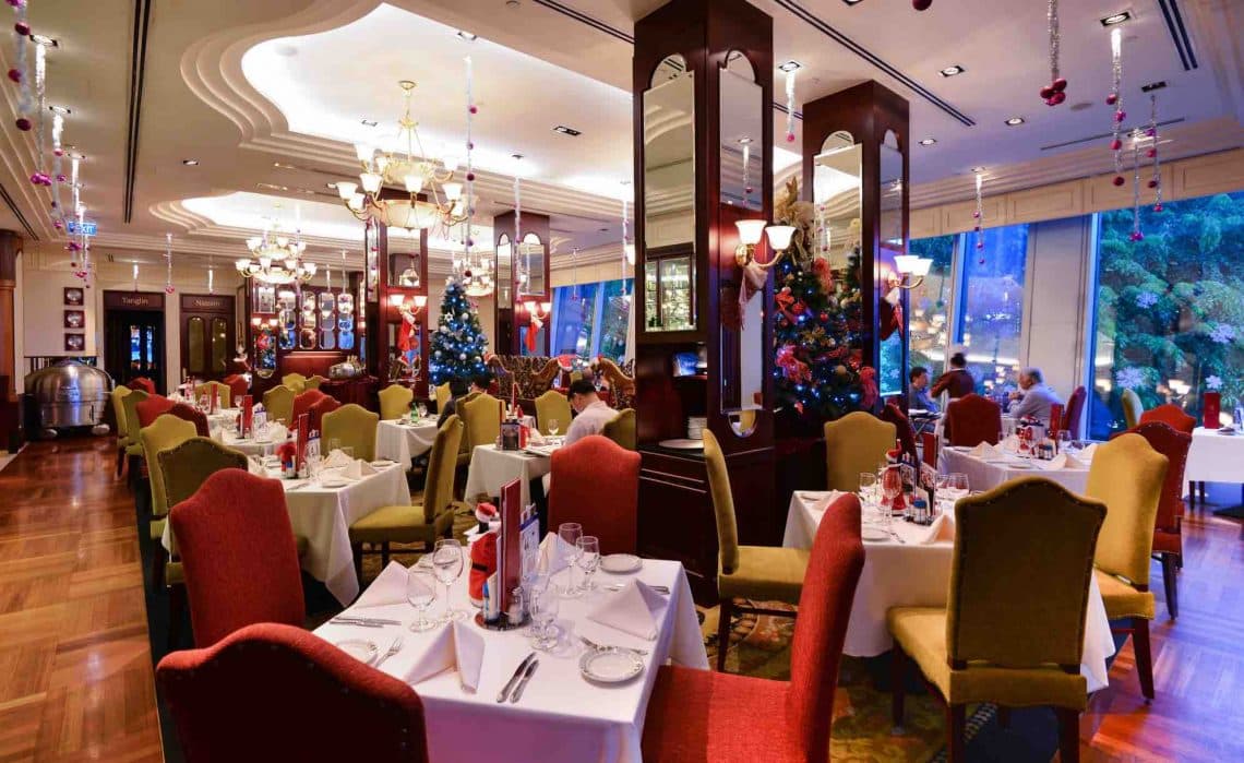Main Dining Hall With Private Dining Rooms at Lawry's The Prime Rib Singapore – Singapore wedding venue photo 1 of 3
